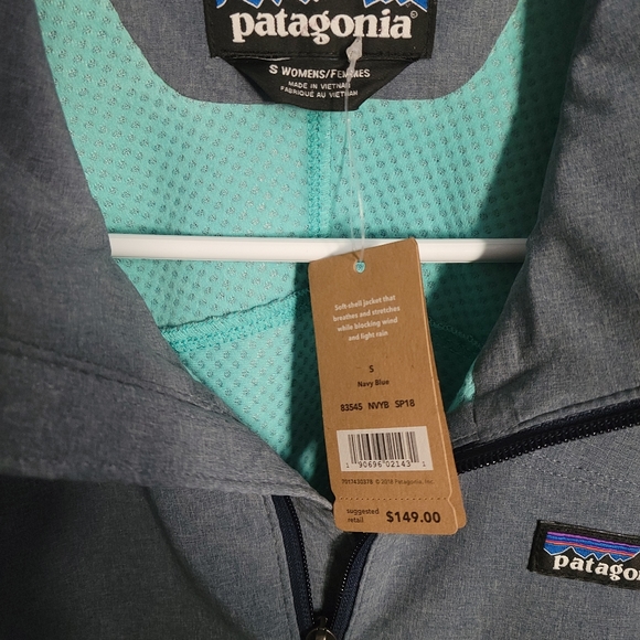 Patagonia Womens Adze Jacket Navy Blue 